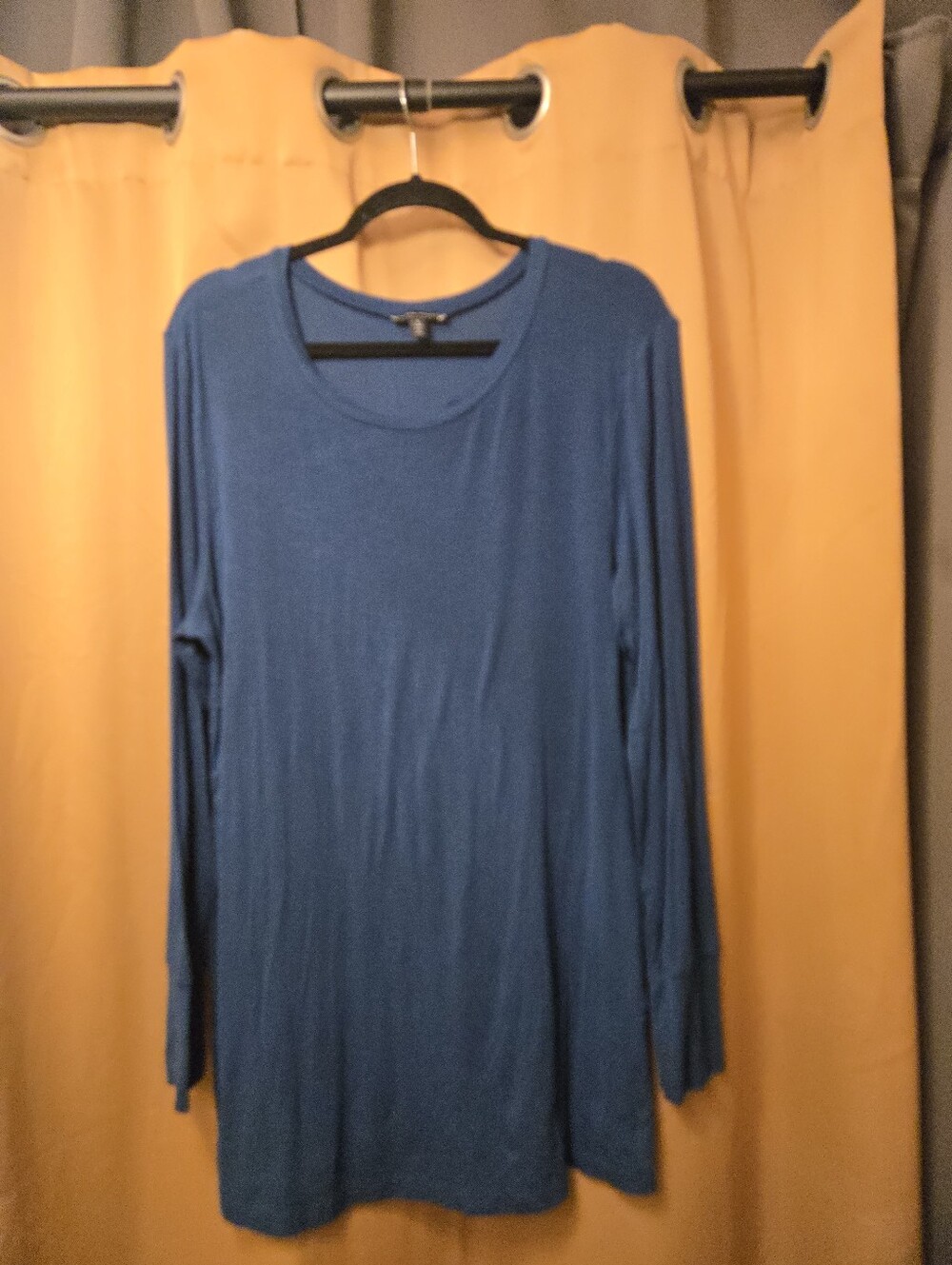 Universal Standard L (22/24) Ribbed Long Sleeve Blue Top